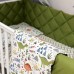 Постельное белье в кроватку Маленькая Соня - Baby Mix Dino олива (6 предметов)