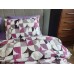 Постельное белье Комфорт-Текстиль Фортуна фуксия Duo ранфорс гофре (жатка) двухспальный на резинке