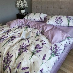 Постельное белье Комфорт-Текстиль Lavender Lilac сатин Premium евро 200x220