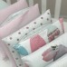 Бортики для детской кроватки Маленькая Соня Art Design Зайка с книжкой