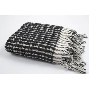 Полотенце Barine - Curly Bath Towel ecru-black кремово-черный 90x170 
