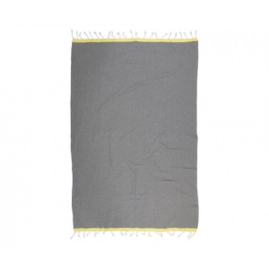 Полотенце Barine Pestemal - Basak 95x165 Grey-Yellow серый-желтый
