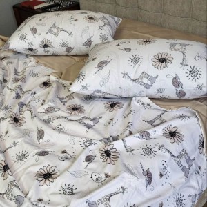 Постільна білизна Комфорт-Текстиль Zoo сатин Premium сімейний 145x215 (2 шт)