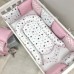 Кокон-позиціонер Маленька Соня Baby Design Stars сіро-рожевий