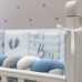 Бортики для детской кроватки Маленькая Соня Art Design Голубая геометрия