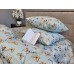 Постельное белье Комфорт-Текстиль Полет голубой ранфорс гофре (жатка) двухспальный на резинке