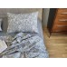 Постельное белье Комфорт-Текстиль Роза серый Duo ранфорс гофре (жатка) двухспальный на резинке