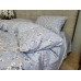 Постільна білизна Комфорт-Текстиль - Вікторія чорний блакитний фланель двоспальний  180x215