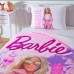Детское постельное белье TAC - Barbie Pink Power ранфорс полуторное на резинке