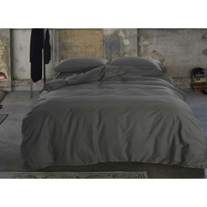 Постільна білизна Комфорт-Текстиль - Dark Grey 240 Сатин євро 200x220