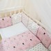 Постільна білизна в ліжечко Маленька Соня - Shine Аліса пудра (7 предметів)