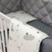 Постільна білизна в ліжечко Маленька Соня - Baby Mix Хмарки сірі з місяцем (6 предметів)