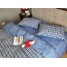 Постільна білизна Комфорт-Текстиль - Scotland Blue cotton двоспальний  180x215