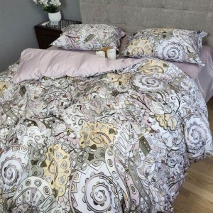 Постельное белье Комфорт-Текстиль Illusion сатин Premium двухспальный 180x215