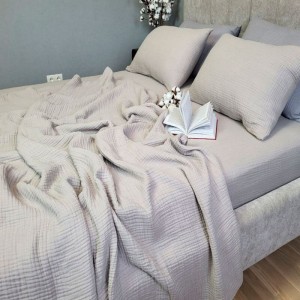 Постільна білизна Комфорт-Текстиль - Warm Grey муслин двоспальна  180x215