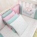 Постільна білизна в ліжечко Маленька Соня - Akvarel Зайка з метеликом (7 предметів)