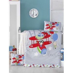 Детское постельное белье в кроватку LightHouse FLYING ранфорс Premium