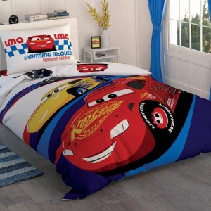 Детское постельное белье TAC - Disney Cars Race полуторный на резинке