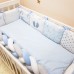Постельное белье в кроватку Маленькая Соня - Art Design Геометрия Голубая (6 предметов)