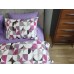 Постельное белье Комфорт-Текстиль Фортуна фуксия Duo ранфорс гофре (жатка) двухспальный на резинке