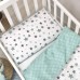 Постельное белье в кроватку Маленькая Соня - Baby Design Stars мятный поплин