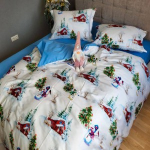 Постельное белье Комфорт-Текстиль - New Year сатин premium полуторное 145x215