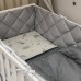 Постільна білизна в ліжечко Маленька Соня - Baby Mix Хмарки сірі з місяцем (6 предметів)