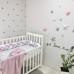 Бортики для детской кроватки Маленькая Соня Коса білий-м'ята-рожевий