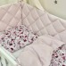 Постельное белье в кроватку Маленькая Соня - Baby Mix Лила Цветы (6 предметов)