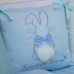Постільна білизна в ліжечко Маленька Соня - Зайчики блакитна (7 предметів)