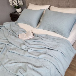 Постельное белье Комфорт-Текстиль Blue Lagoon муслин двухспальный 180x215