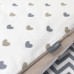 Постельное белье в кроватку Маленькая Соня - Baby Mix Серо-бежевые Сердца поплин