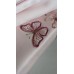 Постільна білизна Dantela Vita Embroidered Butterfly Pudra Pudra сатин з вишивкою євро