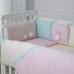 Постільна білизна в ліжечко Маленька Соня - Зайчики рожева (7 предметів)