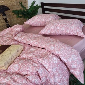 Постельное белье Комфорт-Текстиль Muscat Rose сатин Premium полуторный 145x215