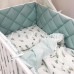 Постельное белье в кроватку Маленькая Соня - Baby Mix Перо мята (6 предметов)