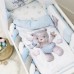 Постельное белье в кроватку Маленькая Соня - Kids Toys Мишка синий (7 предметов)