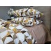 Постельное белье Комфорт-Текстиль Фортуна беж Duo ранфорс гофре (жатка) двухспальный на резинке