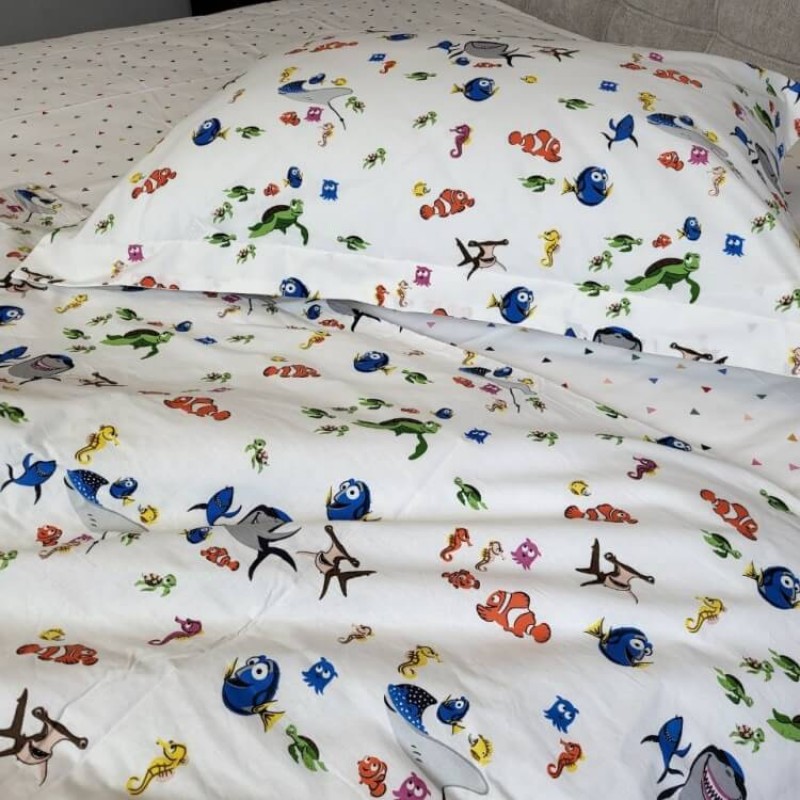 Дитяча постільна білизна Комфорт-Текстиль - Nemo cotton полуторний на гумці