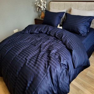 Постельное белье Комфорт-Текстиль - Stripe Premium Blue Berry 2X2См страйп-сатин двухспальный 180x215