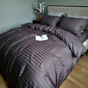 Постельное белье Комфорт-Текстиль - Stripe Premium Royal Gray 2X2См страйп-сатин двухспальный 180x215