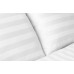 Постельное белье Комфорт-Текстиль - Stripe Premium White Страйп Сатин 2см полуторный на резинке