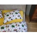 Постельное белье Комфорт-Текстиль - Сладкие домики желтый фланель полуторное на резинке