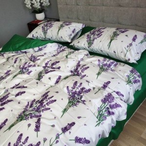 Постельное белье Комфорт-Текстиль Lavender сатин Premium евро 200x220
