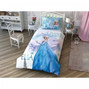 Детское постельное белье TAC - Disney Frozen Cek полуторный на резинке