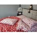 Постільна білизна Комфорт-Текстиль - Сніжинки Червоний фланель сімейна 145x215 (2 шт)
