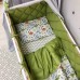 Постельное белье в кроватку Маленькая Соня - Baby Mix Dino олива (6 предметов)