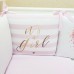 Постельное белье в кроватку Маленькая Соня - Art Design Геометрия Розовая (6 предметов)