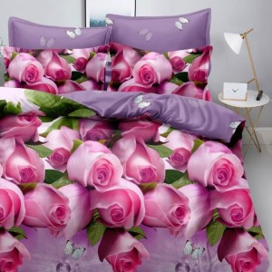 Постельное белье Комфорт-Текстиль - Розовый Рай сатин евро 200x220