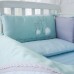 Постельное белье в кроватку Маленькая Соня - Зайчики голубой (7 предметов)